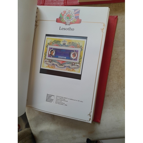 135 - Stamps : 2 volume partially filled Royal Wedding 1981 collection, approx 500 pages on SG printed pag... 