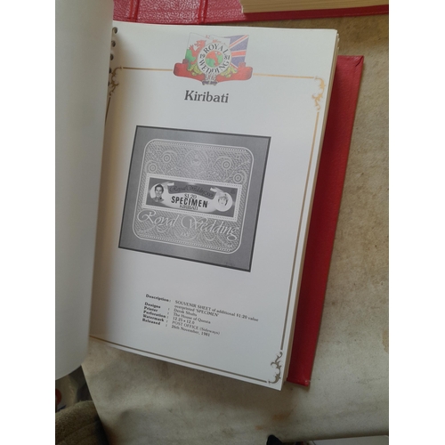 135 - Stamps : 2 volume partially filled Royal Wedding 1981 collection, approx 500 pages on SG printed pag... 