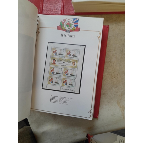 135 - Stamps : 2 volume partially filled Royal Wedding 1981 collection, approx 500 pages on SG printed pag... 