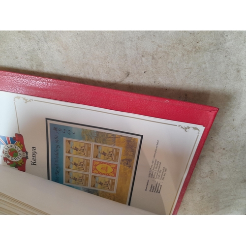 135 - Stamps : 2 volume partially filled Royal Wedding 1981 collection, approx 500 pages on SG printed pag... 