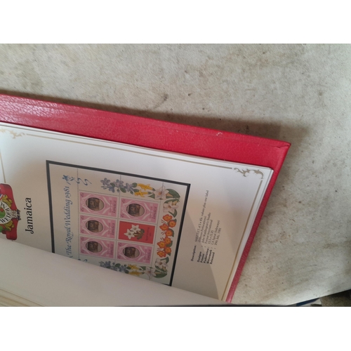135 - Stamps : 2 volume partially filled Royal Wedding 1981 collection, approx 500 pages on SG printed pag... 
