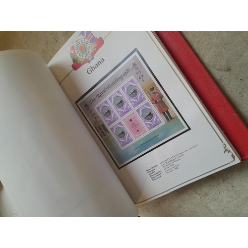 135 - Stamps : 2 volume partially filled Royal Wedding 1981 collection, approx 500 pages on SG printed pag... 