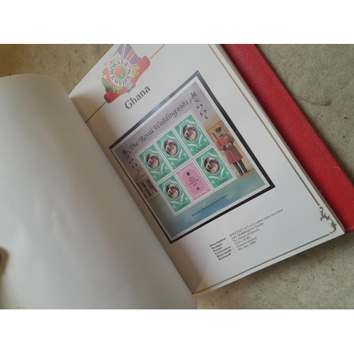 135 - Stamps : 2 volume partially filled Royal Wedding 1981 collection, approx 500 pages on SG printed pag... 