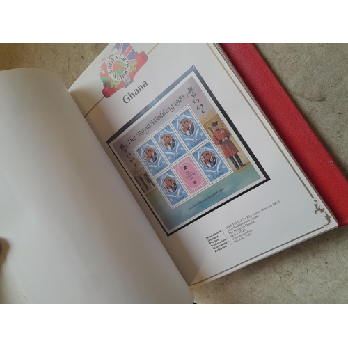135 - Stamps : 2 volume partially filled Royal Wedding 1981 collection, approx 500 pages on SG printed pag... 