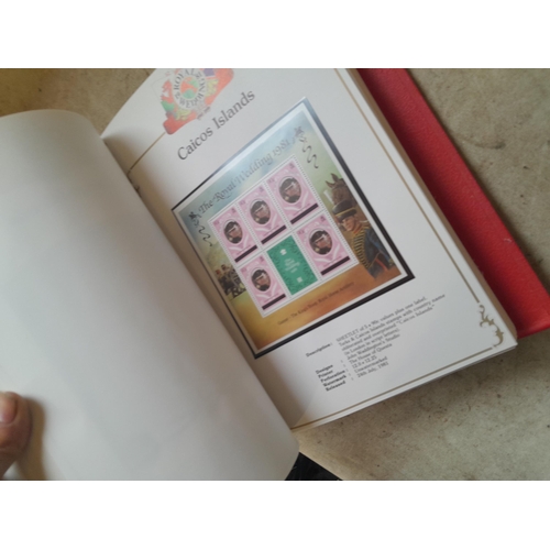 135 - Stamps : 2 volume partially filled Royal Wedding 1981 collection, approx 500 pages on SG printed pag... 