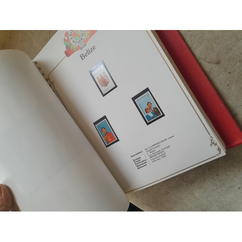 135 - Stamps : 2 volume partially filled Royal Wedding 1981 collection, approx 500 pages on SG printed pag... 