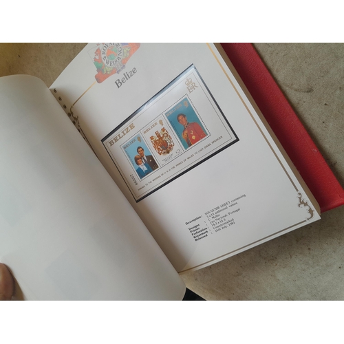 135 - Stamps : 2 volume partially filled Royal Wedding 1981 collection, approx 500 pages on SG printed pag... 