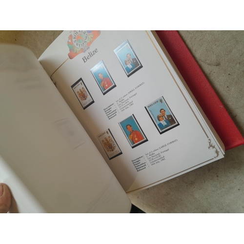 135 - Stamps : 2 volume partially filled Royal Wedding 1981 collection, approx 500 pages on SG printed pag... 