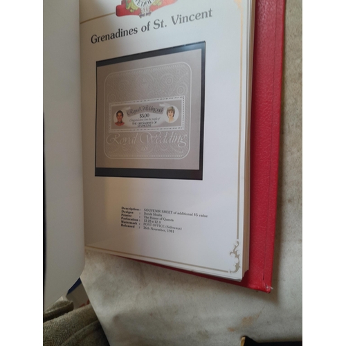 135 - Stamps : 2 volume partially filled Royal Wedding 1981 collection, approx 500 pages on SG printed pag... 