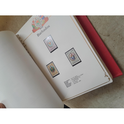 135 - Stamps : 2 volume partially filled Royal Wedding 1981 collection, approx 500 pages on SG printed pag... 