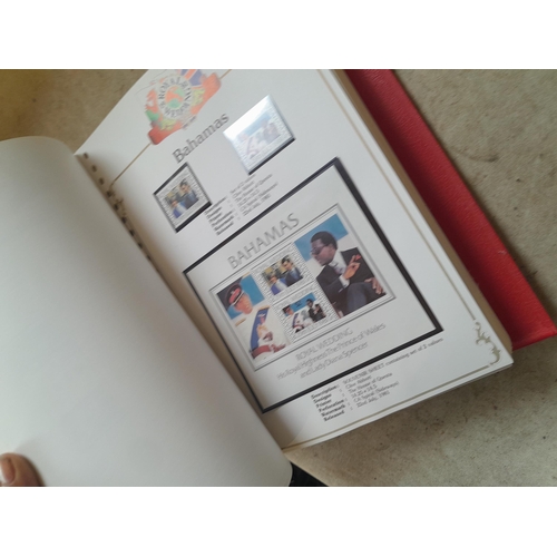 135 - Stamps : 2 volume partially filled Royal Wedding 1981 collection, approx 500 pages on SG printed pag... 