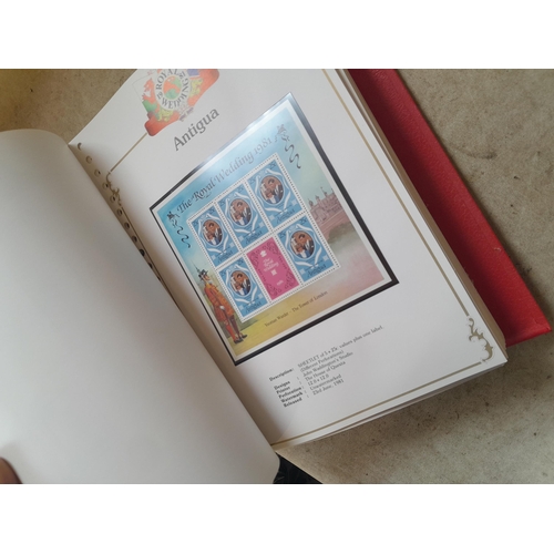 135 - Stamps : 2 volume partially filled Royal Wedding 1981 collection, approx 500 pages on SG printed pag... 