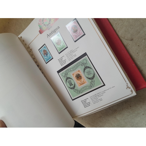 135 - Stamps : 2 volume partially filled Royal Wedding 1981 collection, approx 500 pages on SG printed pag... 