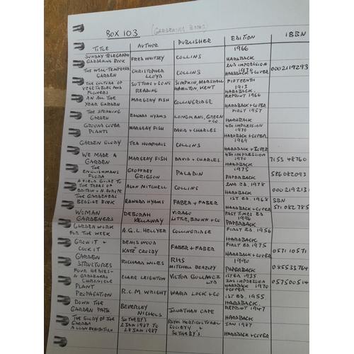 140 - Box of books with very approx. vendor list, please ignore condition reports on the list as they are ... 