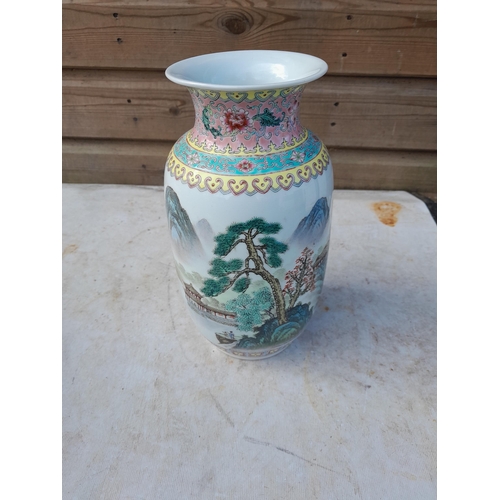 160 - Modern Chinese vase drilled for lamp