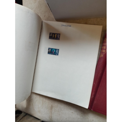 166 - Approx 10 kg of stamps and postcards : loose on paper, in albums, stock books, on pages GB World and... 