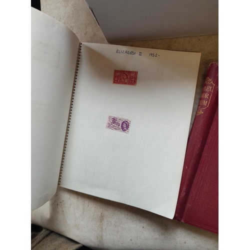 166 - Approx 10 kg of stamps and postcards : loose on paper, in albums, stock books, on pages GB World and... 