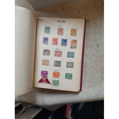 166 - Approx 10 kg of stamps and postcards : loose on paper, in albums, stock books, on pages GB World and... 