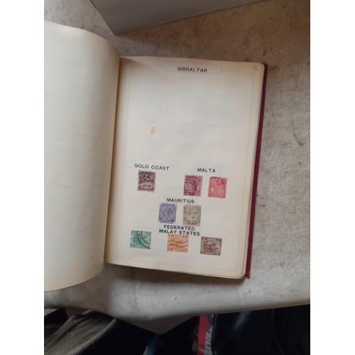 166 - Approx 10 kg of stamps and postcards : loose on paper, in albums, stock books, on pages GB World and... 