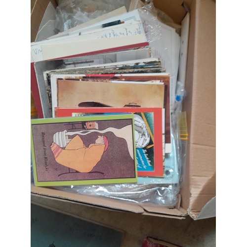 166 - Approx 10 kg of stamps and postcards : loose on paper, in albums, stock books, on pages GB World and... 