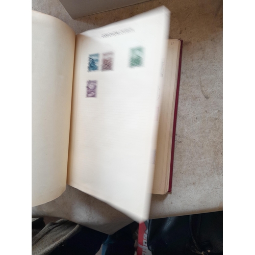 166 - Approx 10 kg of stamps and postcards : loose on paper, in albums, stock books, on pages GB World and... 