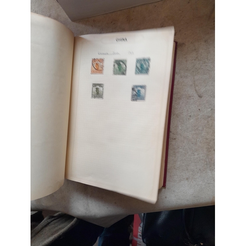 166 - Approx 10 kg of stamps and postcards : loose on paper, in albums, stock books, on pages GB World and... 
