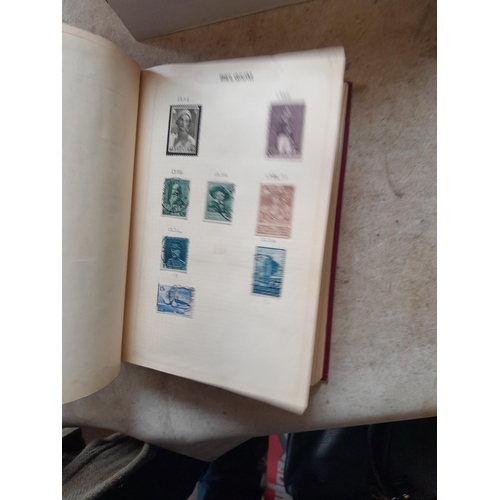 166 - Approx 10 kg of stamps and postcards : loose on paper, in albums, stock books, on pages GB World and... 