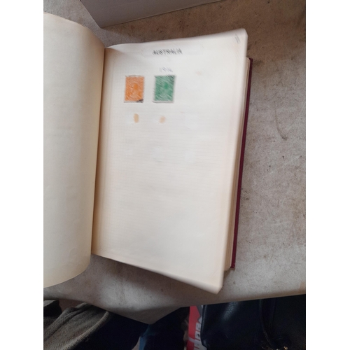 166 - Approx 10 kg of stamps and postcards : loose on paper, in albums, stock books, on pages GB World and... 