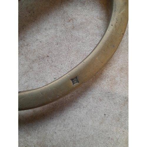 168 - 19th century French made Briquet sword, with brass handle, curved steel blade  made for Persian mark... 