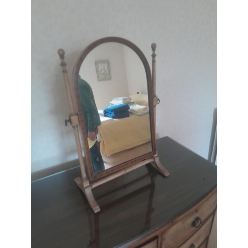 178 - Modern angle poise standard lamp and mahogany swing mirror