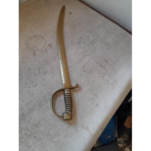 146 - Vintage solid brass sword as a wall decoration