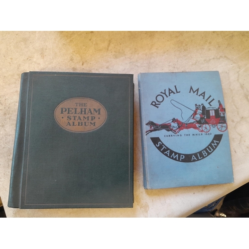 244 - 2 x stamp albums : Pelham album of mainly used a few unused, mainly mid 20th century circa 1050 onwa... 