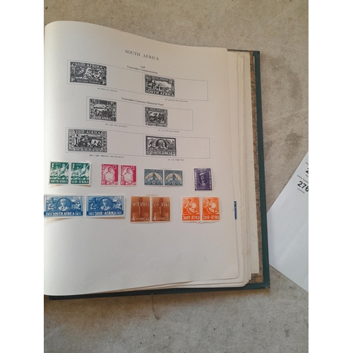 249 - Stamps in a sparsely filled New Age Stamp Album : in average condition, GB £1 Silver Wedding (sadly ... 