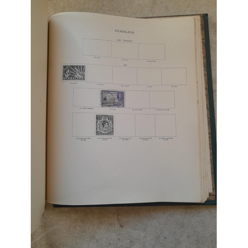 249 - Stamps in a sparsely filled New Age Stamp Album : in average condition, GB £1 Silver Wedding (sadly ... 