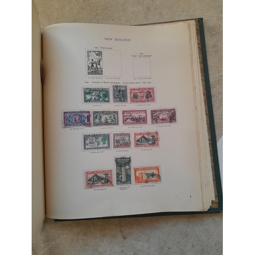 249 - Stamps in a sparsely filled New Age Stamp Album : in average condition, GB £1 Silver Wedding (sadly ... 