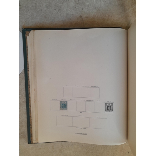 249 - Stamps in a sparsely filled New Age Stamp Album : in average condition, GB £1 Silver Wedding (sadly ... 