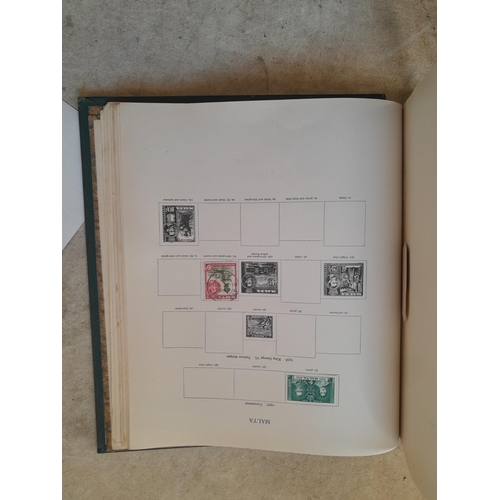 249 - Stamps in a sparsely filled New Age Stamp Album : in average condition, GB £1 Silver Wedding (sadly ... 