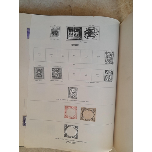 249 - Stamps in a sparsely filled New Age Stamp Album : in average condition, GB £1 Silver Wedding (sadly ... 