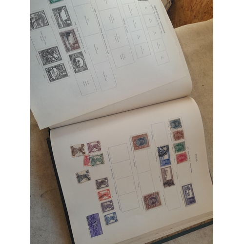 249 - Stamps in a sparsely filled New Age Stamp Album : in average condition, GB £1 Silver Wedding (sadly ... 