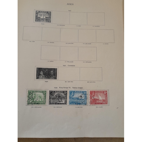 249 - Stamps in a sparsely filled New Age Stamp Album : in average condition, GB £1 Silver Wedding (sadly ... 