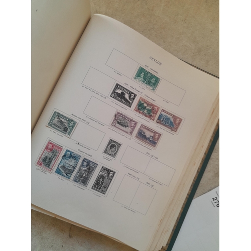 249 - Stamps in a sparsely filled New Age Stamp Album : in average condition, GB £1 Silver Wedding (sadly ... 