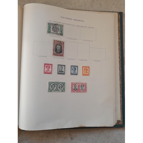 249 - Stamps in a sparsely filled New Age Stamp Album : in average condition, GB £1 Silver Wedding (sadly ... 