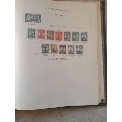 249 - Stamps in a sparsely filled New Age Stamp Album : in average condition, GB £1 Silver Wedding (sadly ... 