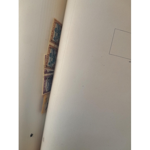 249 - Stamps in a sparsely filled New Age Stamp Album : in average condition, GB £1 Silver Wedding (sadly ... 