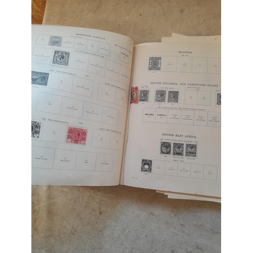 250 - A sparsely filled Ideal Commonwealth Album. an interesting album with earlier stamps sadly let down ... 