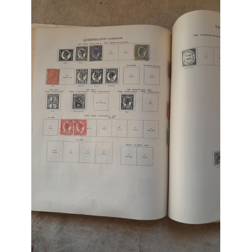 250 - A sparsely filled Ideal Commonwealth Album. an interesting album with earlier stamps sadly let down ... 