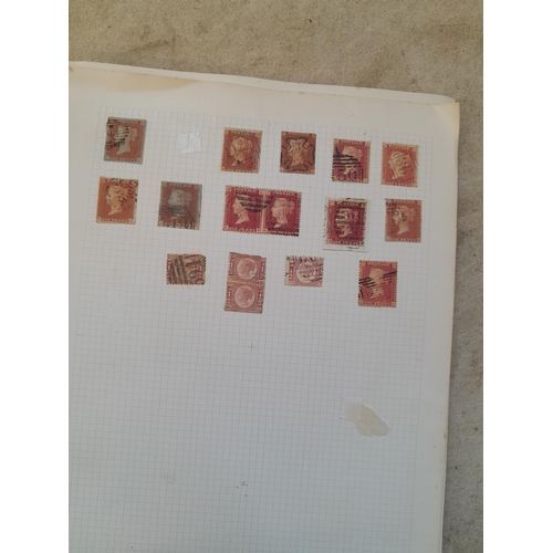 251 - Stamps : a world collection on pages, note stamps stuck down, GB surface printed all stuck down, 4 d... 