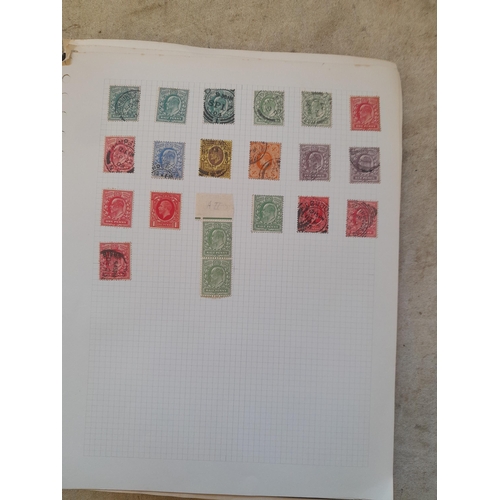 251 - Stamps : a world collection on pages, note stamps stuck down, GB surface printed all stuck down, 4 d... 
