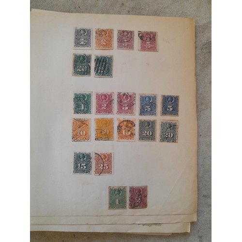 251 - Stamps : a world collection on pages, note stamps stuck down, GB surface printed all stuck down, 4 d... 