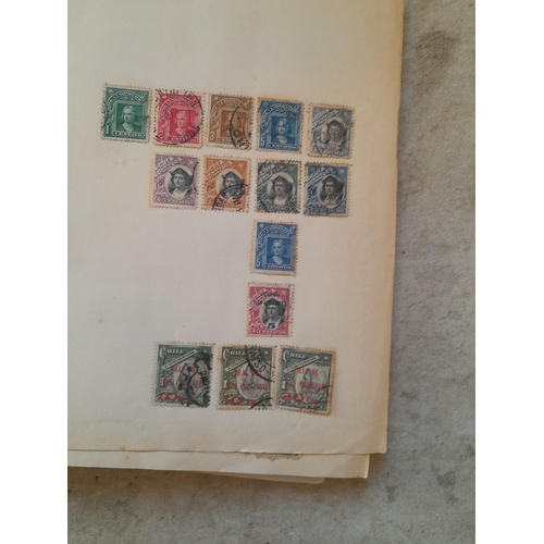 251 - Stamps : a world collection on pages, note stamps stuck down, GB surface printed all stuck down, 4 d... 